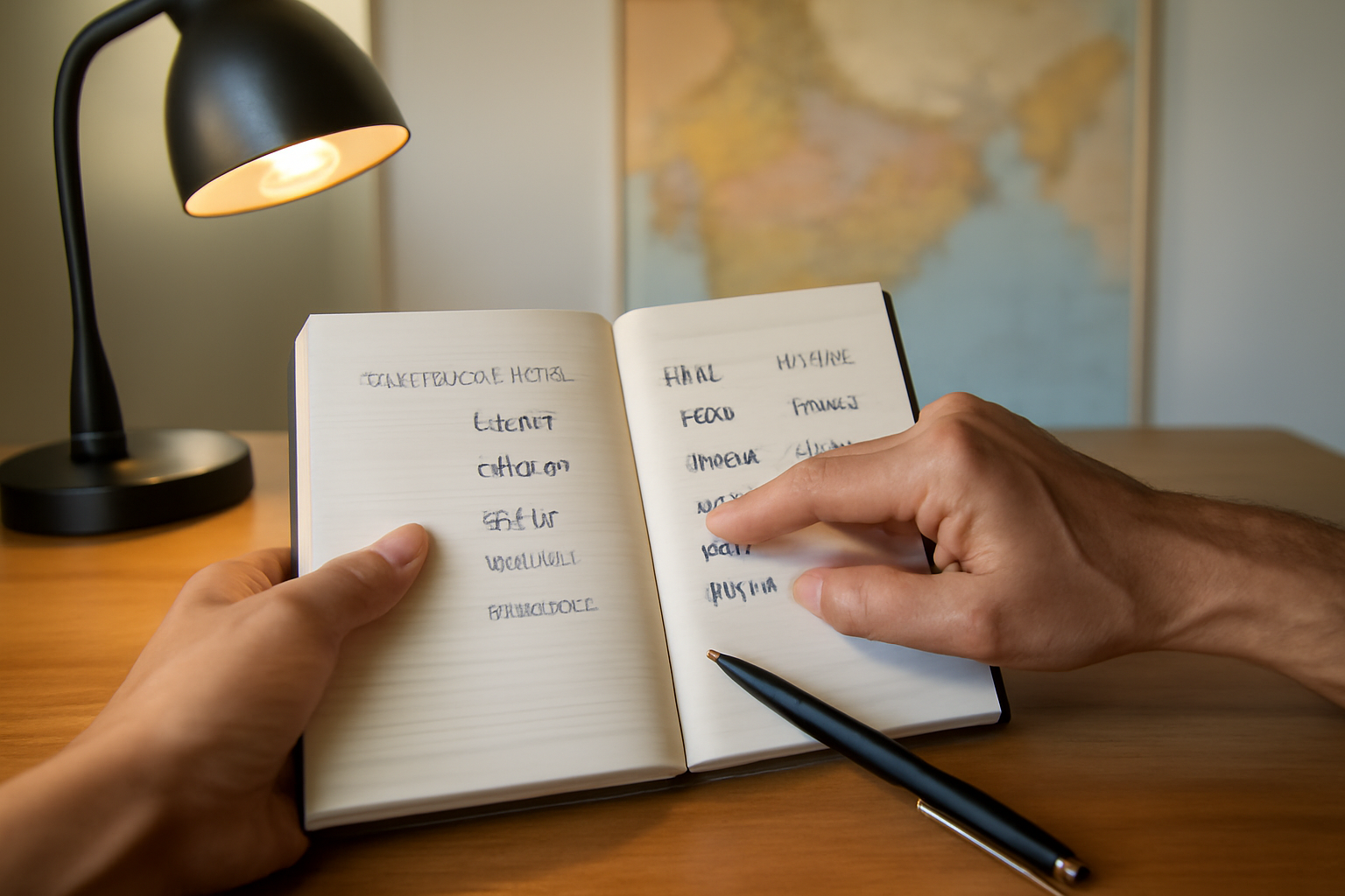 nom indien : carnet de famille et translittération sur papier