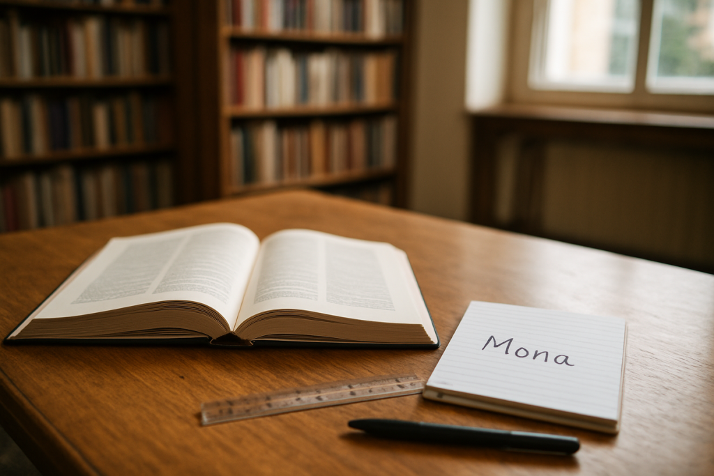 Origine prénom Mona : étymologie, sens & histoire